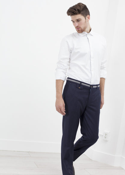 Sinclair Trouser in Navy Stripe