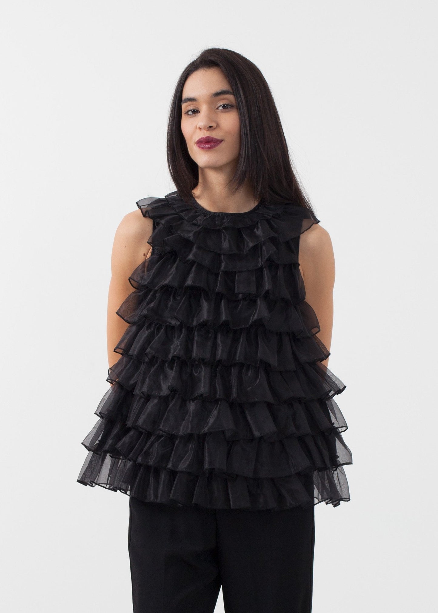 Organza Ruffle Top